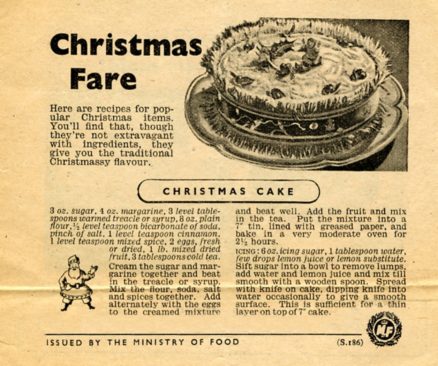 1940s Christmas Cake recipe