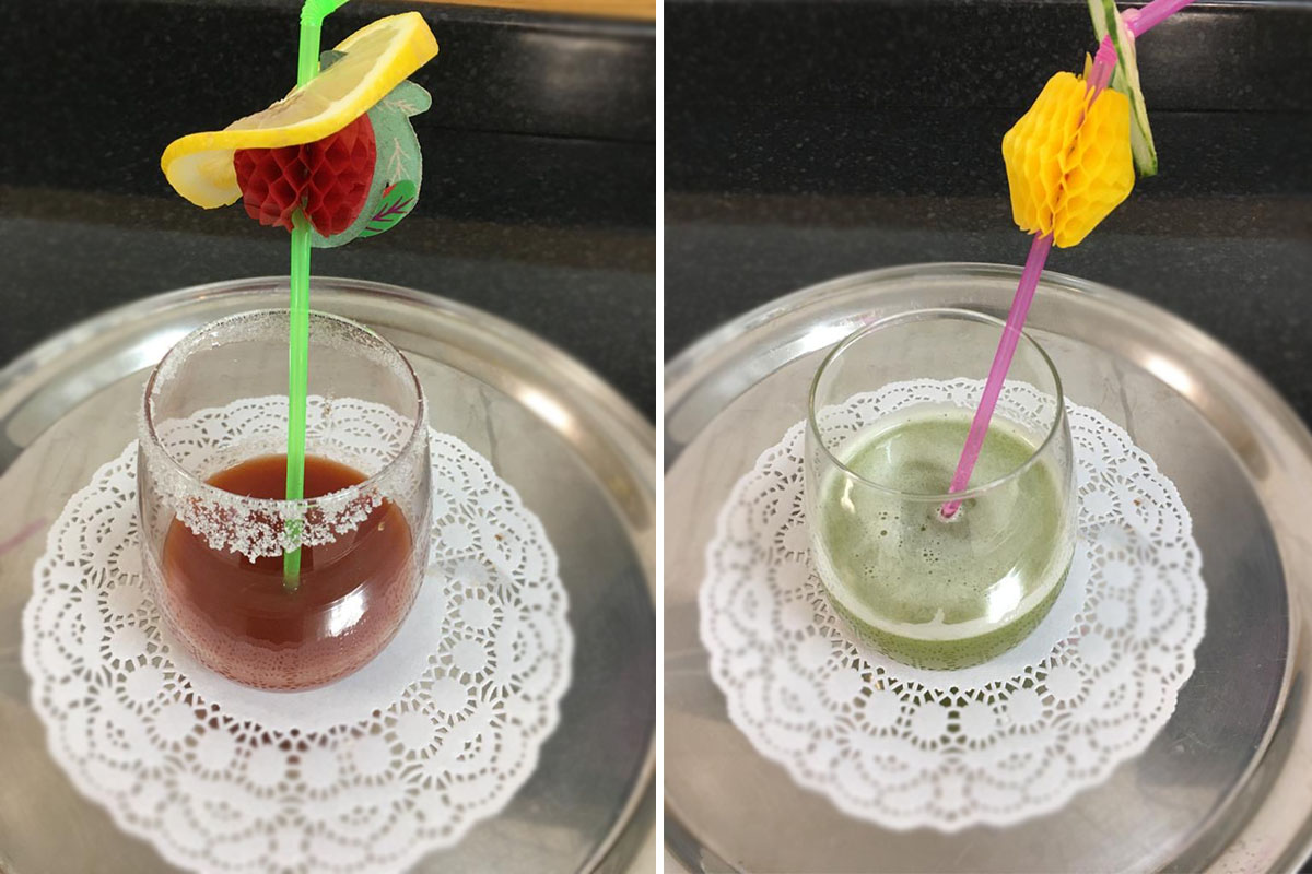 Cocktails prepared at Hengist Field Care Home
