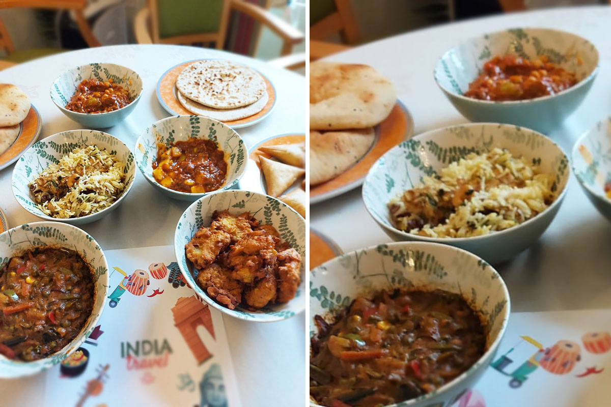 Indian cuisine prepared at Lukestone Care Home