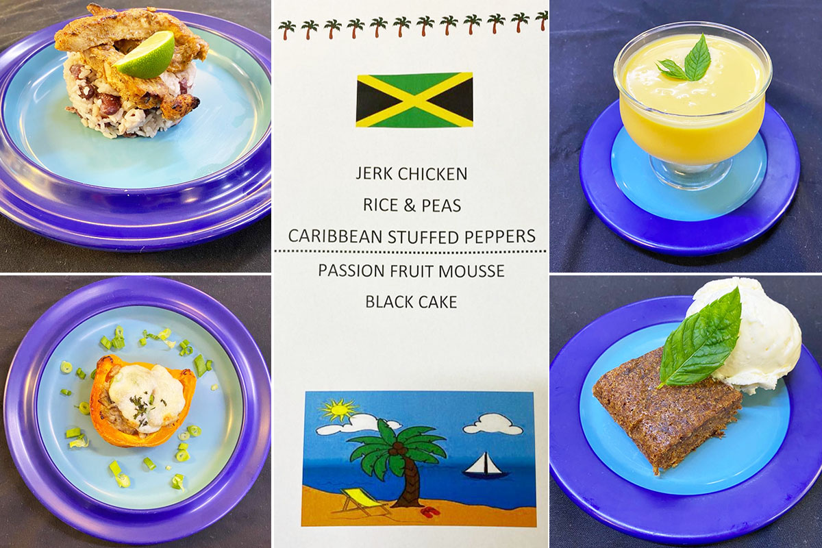 Caribbean dishes prepared at Hengist Field Care Home