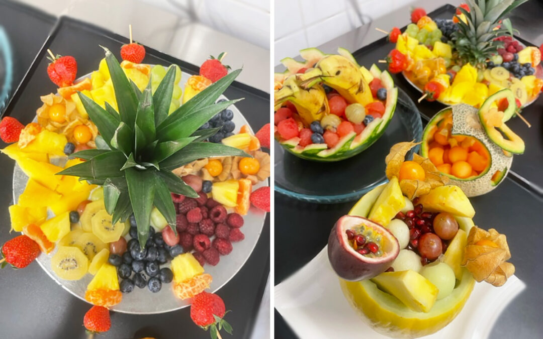 Stunning fruit displays at Princess Christian Care Home
