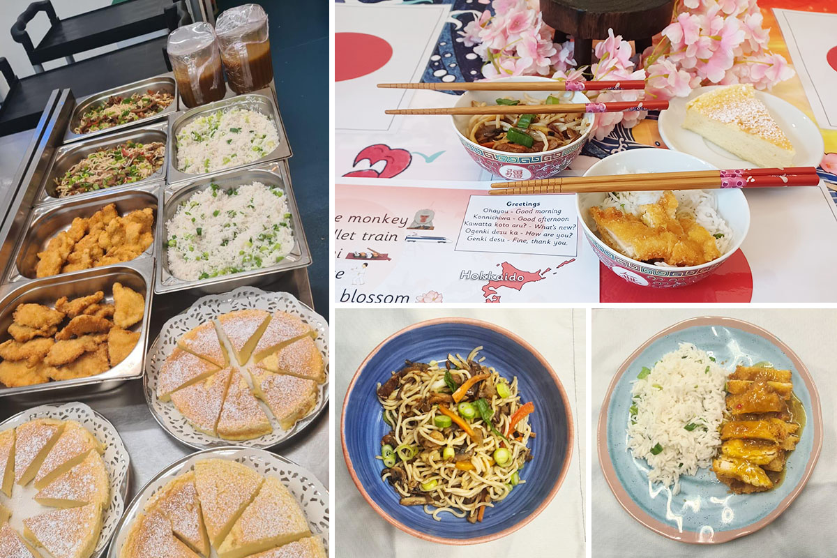 Japanese mini cruise food at Abbotsleigh Care Home
